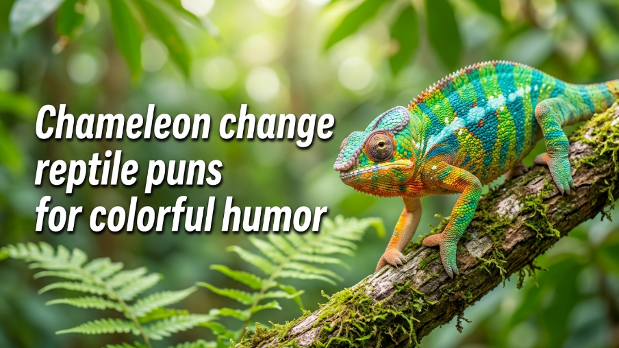 Chameleon change reptile puns for colorful humor