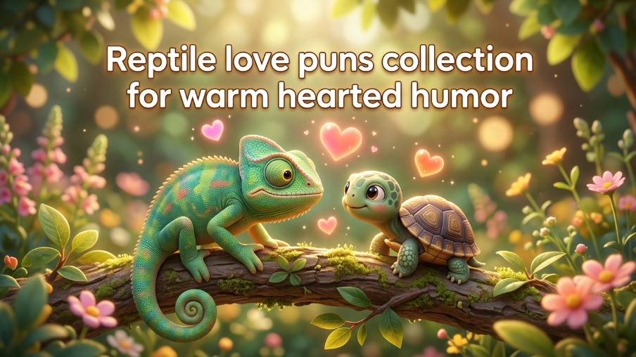Reptile love puns collection for warm hearted humor