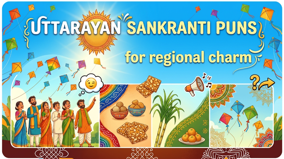 Uttarayan sankranti puns for regional charm