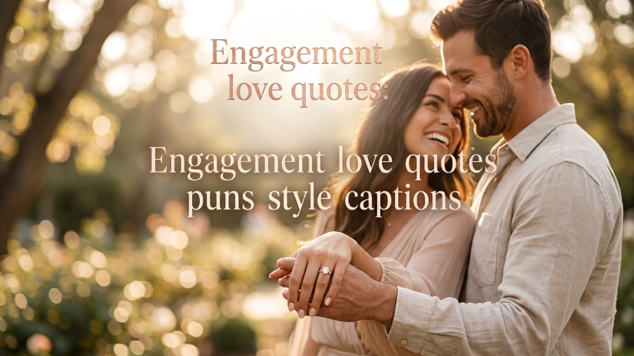 Engagement love quotes puns style captions
