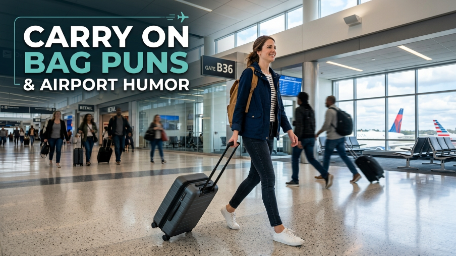 carry on bag puns and airport humor