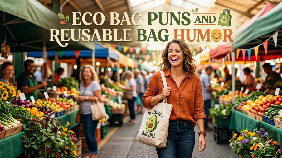 eco bag puns and reusable bag humor