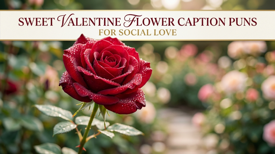 Sweet Valentine Flower Caption Puns for Social Love