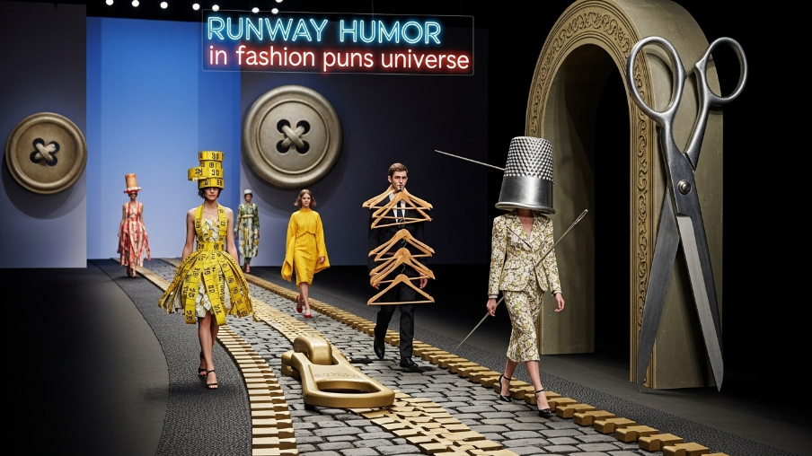 Runway Humor in fashion puns universe