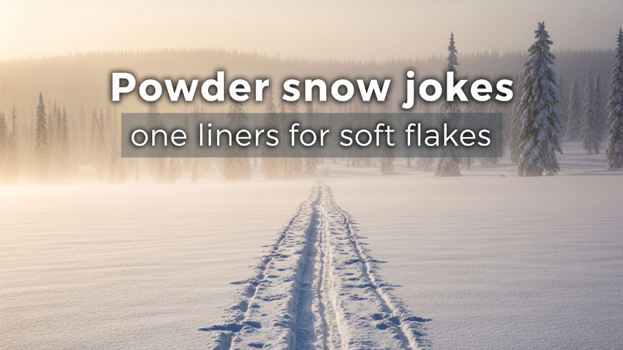 Powder snow jokes one liners for soft flakes