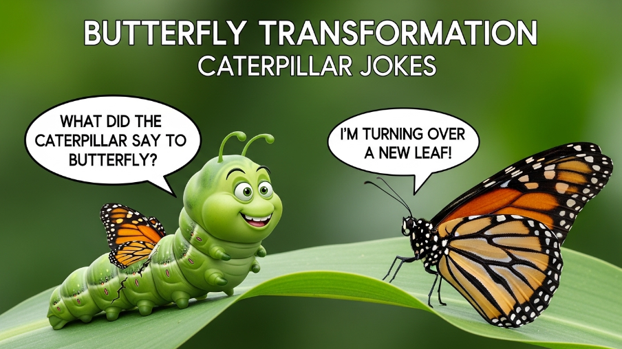 Butterfly transformation caterpillar jokes