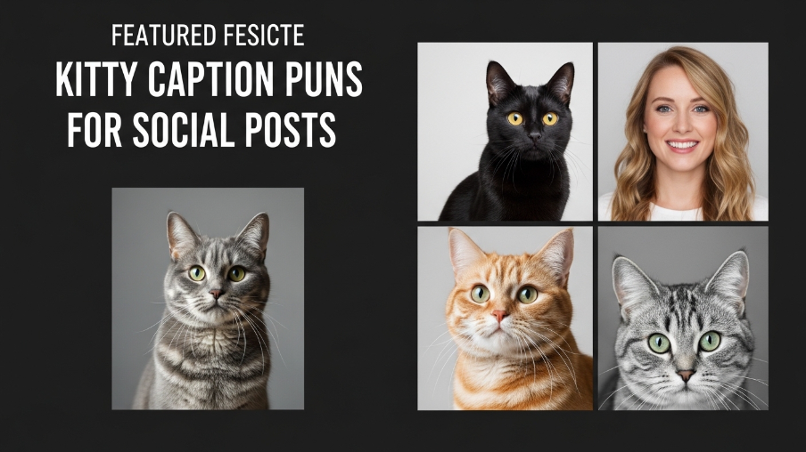Kitty Caption Puns for Social Posts