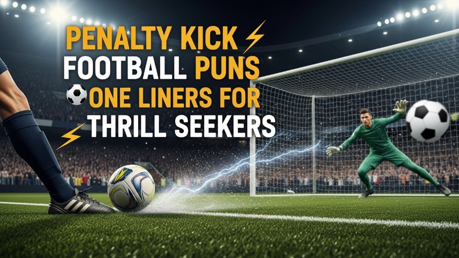 Penalty kick football puns one liners for thrill seekers