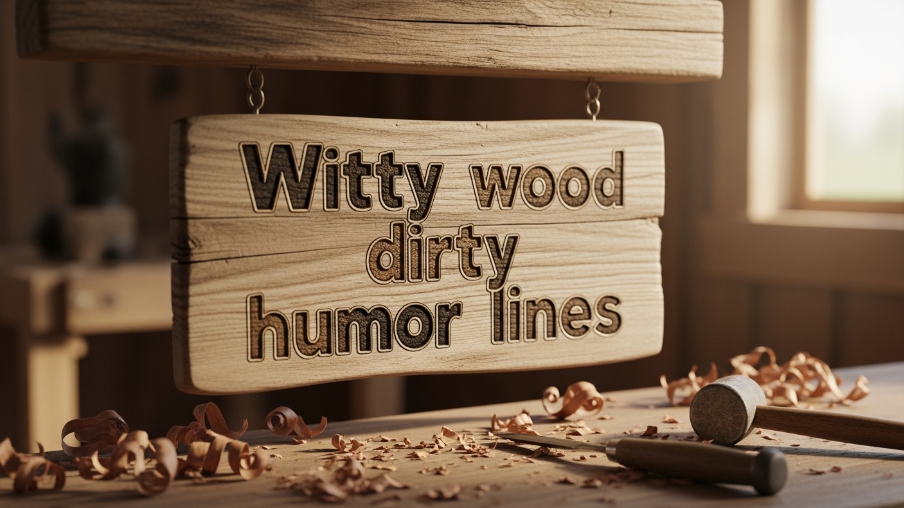Witty wood dirty humor lines