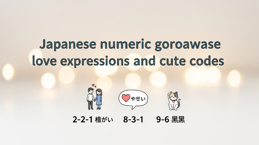 Japanese numeric goroawase love expressions and cute codes