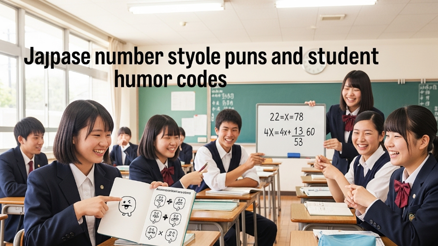 Japanese school style number puns and student humor codes