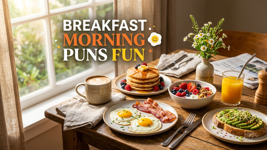 Breakfast Morning Puns Fun