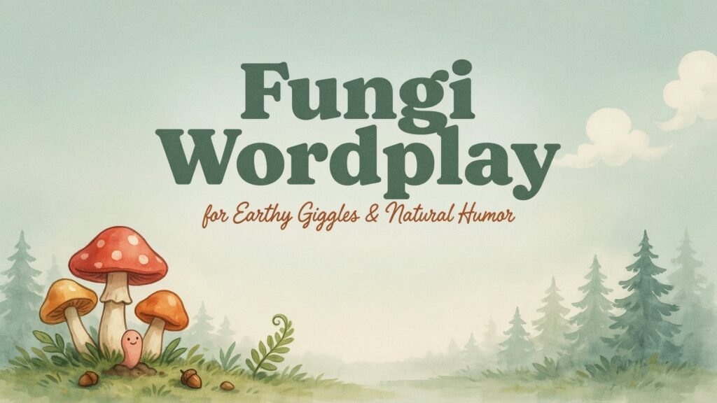 Fungi wordplay for earthy giggles and natural humor