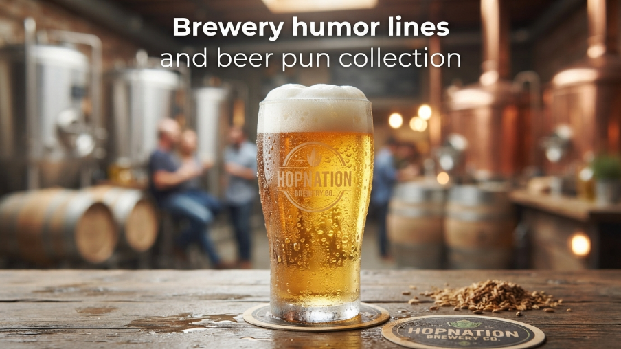 Brewery humor lines and beer pun collection