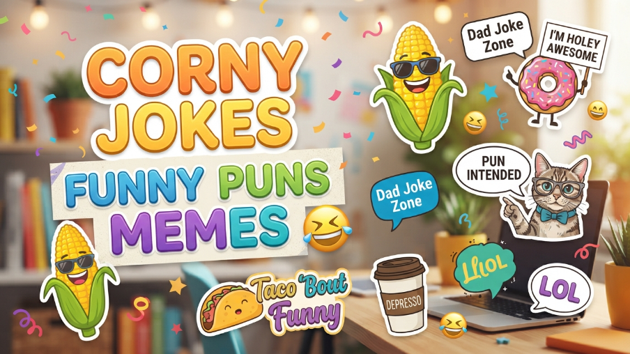 Corny jokes funny puns memes