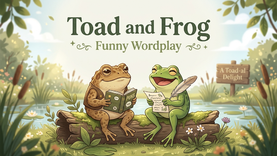 Toad and Frog Funny Wordplay
