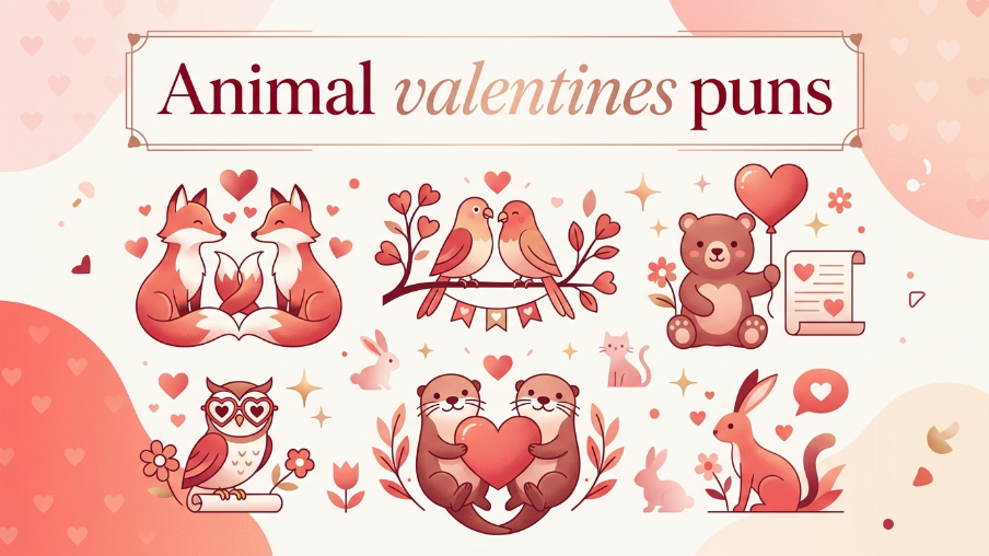Animal valentines puns